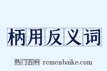 柄用反义词是什么意思的图片